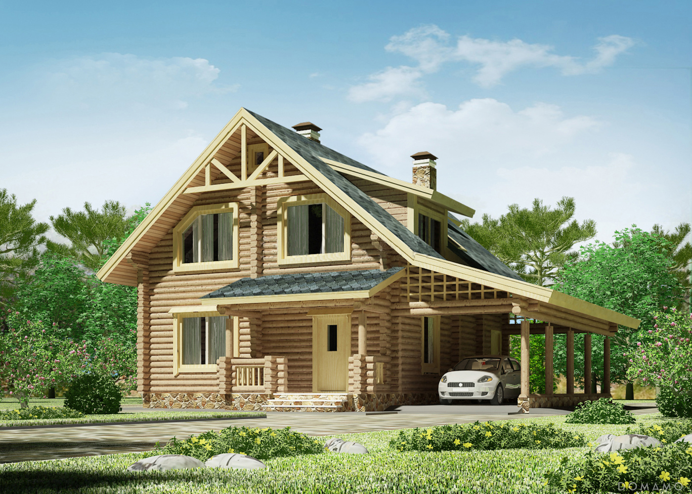 Дом из бревна VZ-168 